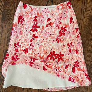 Vintage Ann Taylor Silk Floral Skirt
